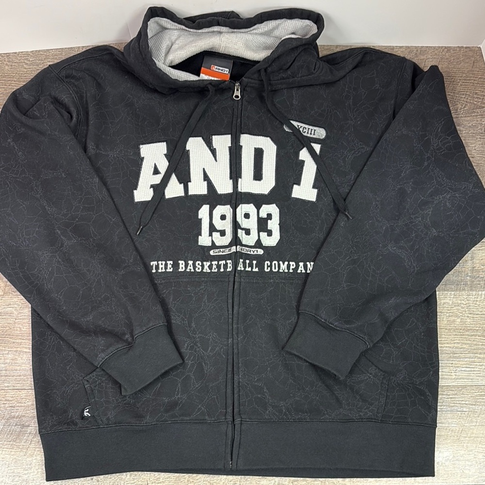 Vintage Y2K AND1 Full Zip Hoodie XL